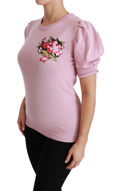 Dolce &amp; Gabbana Elegant Broderet Jomfruuldsbluse