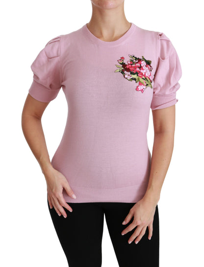 Dolce &amp; Gabbana Elegant Broderet Jomfruuldsbluse