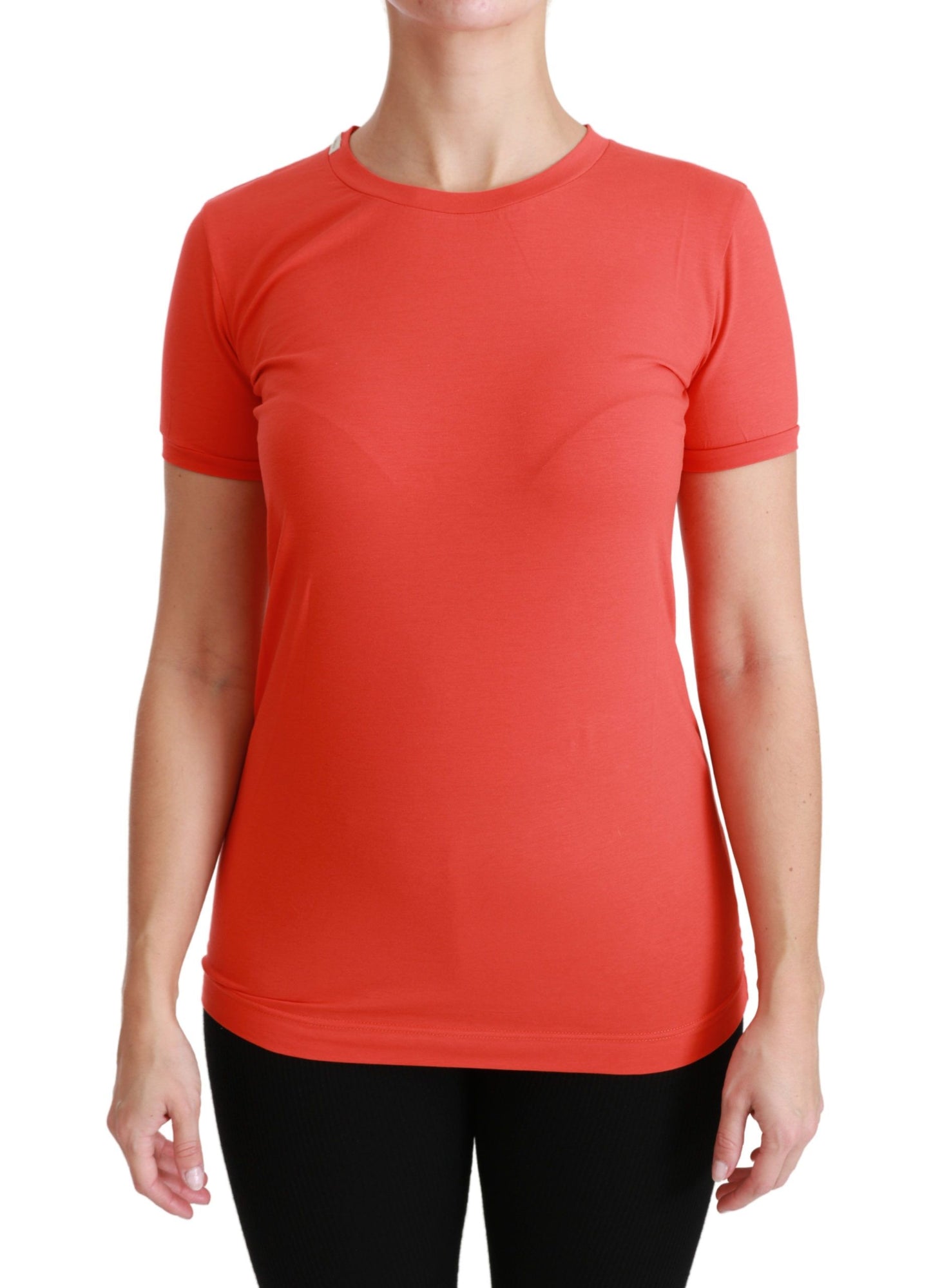 Dolce &amp; Gabbana Elegant Rød Crewneck Kortærmet T-shirt