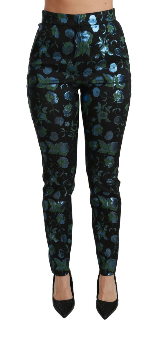 Dolce &amp; Gabbana Blomsterprintede Højtaljede Skinny Bukser