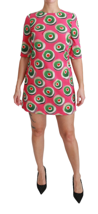 Dolce &amp; Gabbana Pink Sicily Cupcake Shift Minikjole