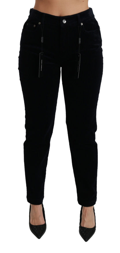 Dolce &amp; Gabbana Chic Mellemhøj Talje Skinny Corduroy Jeans