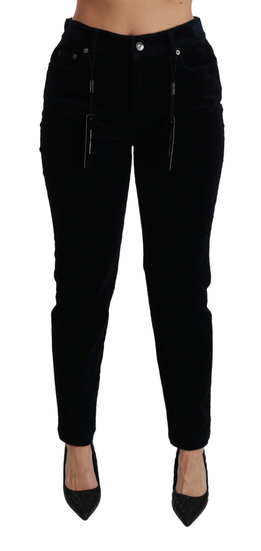 Dolce &amp; Gabbana Chic Mellemhøj Talje Skinny Corduroy Jeans