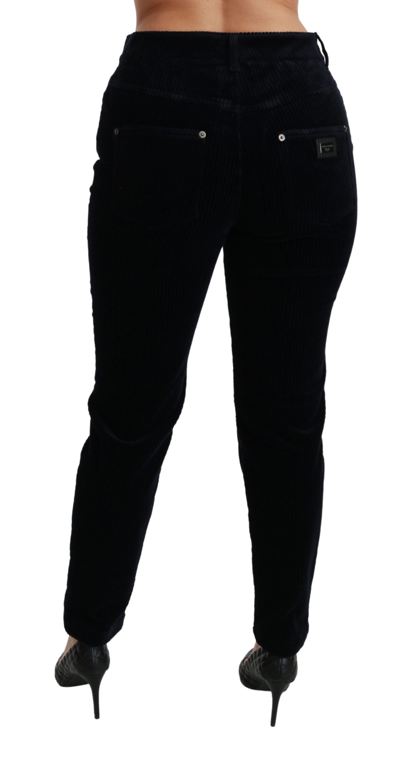 Dolce &amp; Gabbana Chic Mellemhøj Talje Skinny Corduroy Jeans
