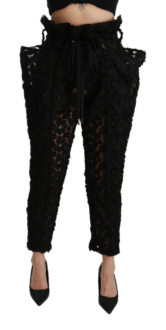 Dolce &amp; Gabbana Chic Tapered High Waist Blondebukser