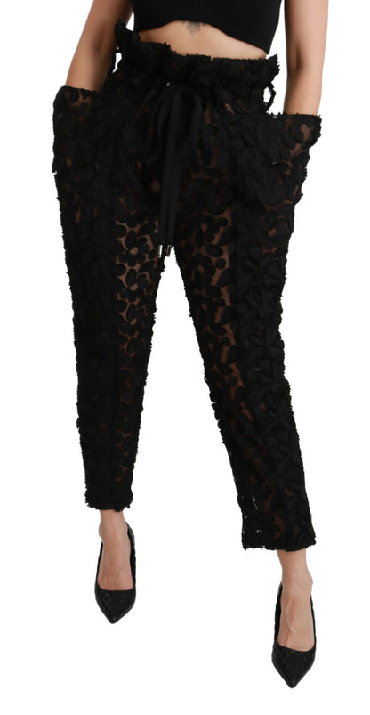 Dolce &amp; Gabbana Chic Tapered High Waist Blondebukser