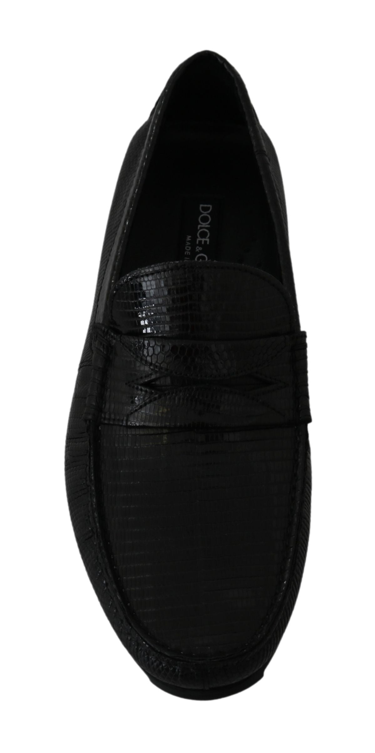 Dolce &amp; Gabbana Udsøgte Black Lizard Læder Loafers