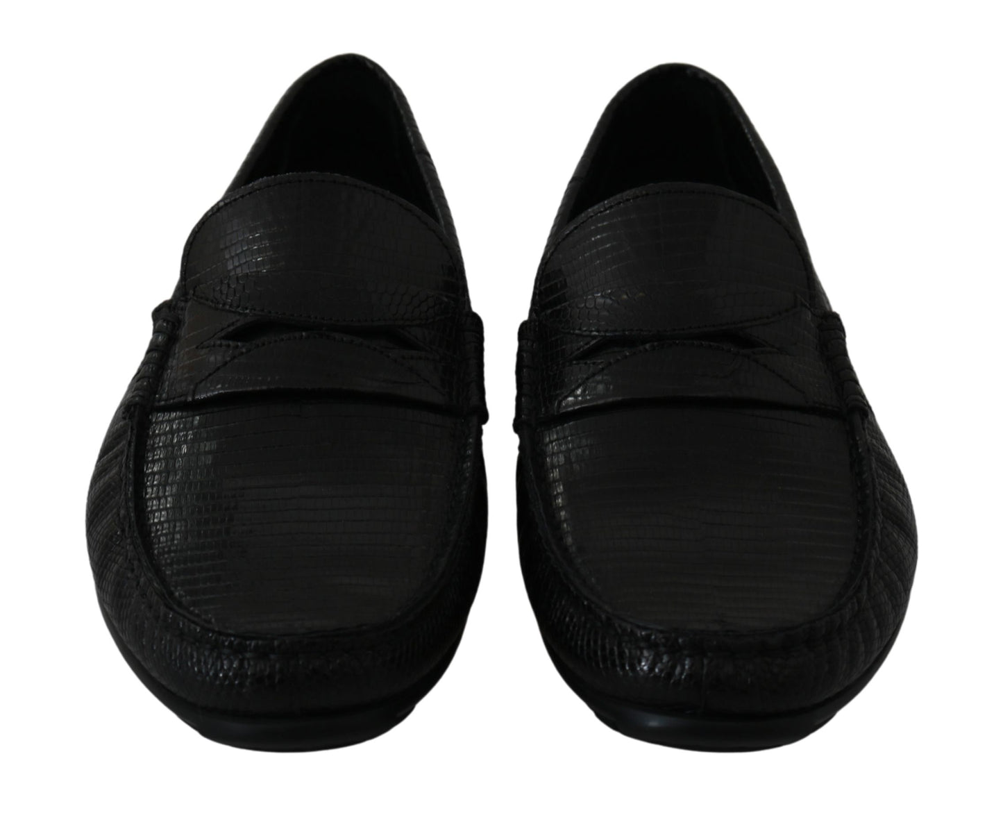 Dolce &amp; Gabbana Udsøgte Black Lizard Læder Loafers