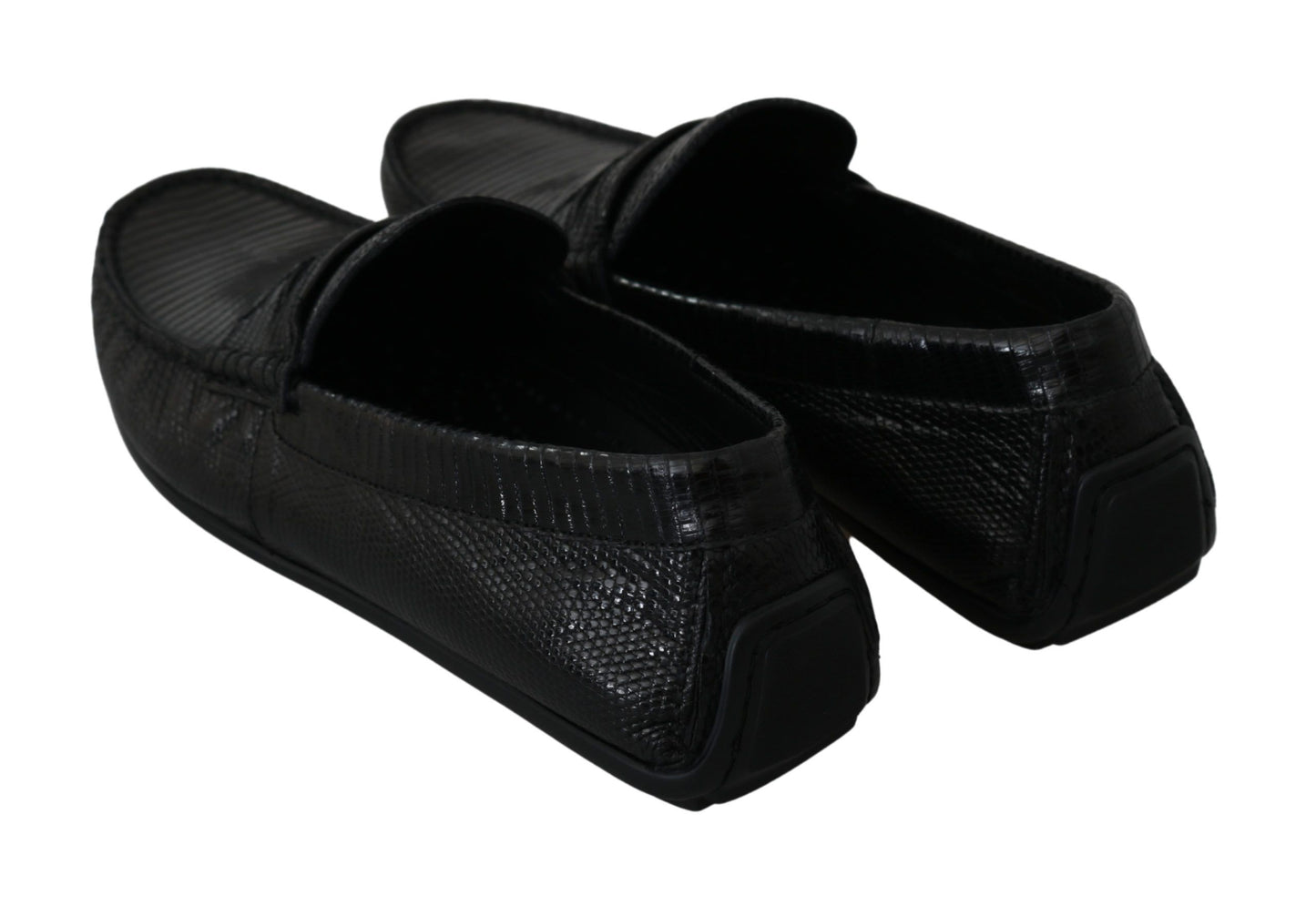 Dolce &amp; Gabbana Udsøgte Black Lizard Læder Loafers