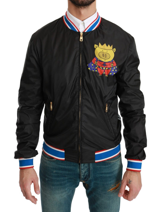 Dolce &amp; Gabbana Elegant Multicolor Motive Bomber Jacket