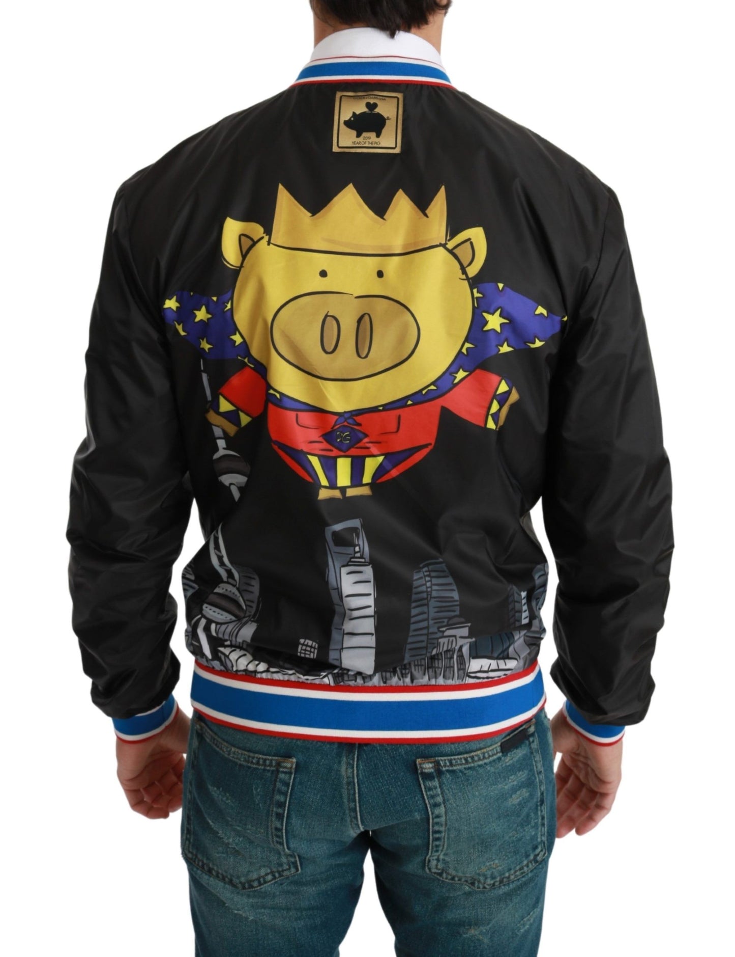 Dolce &amp; Gabbana Elegant Multicolor Motive Bomber Jacket