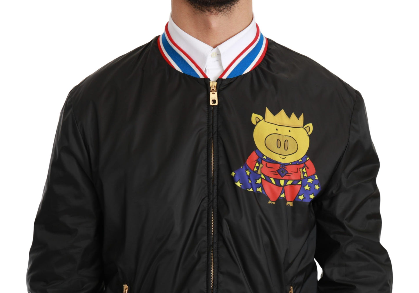 Dolce &amp; Gabbana Elegant Multicolor Motive Bomber Jacket