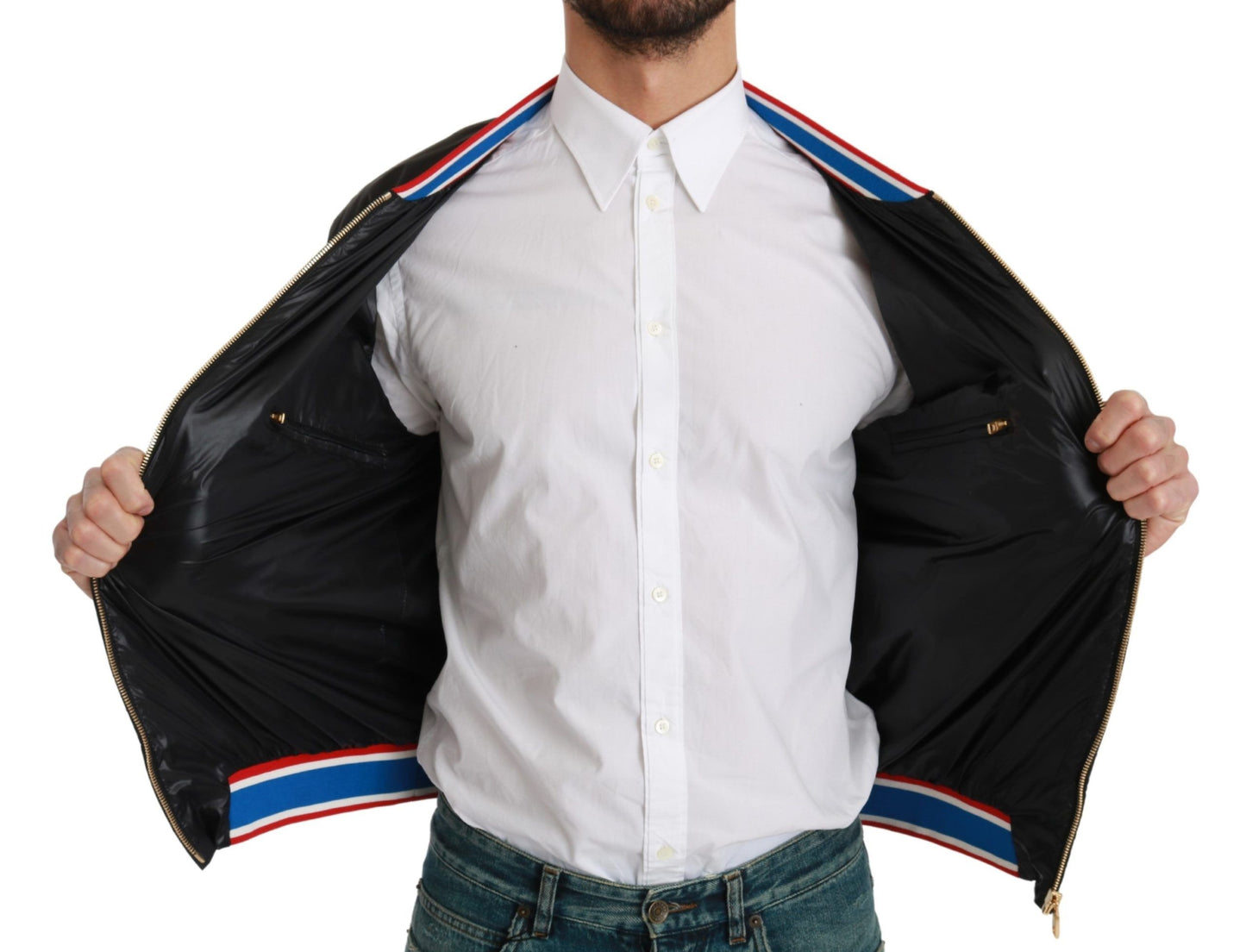 Dolce &amp; Gabbana Elegant Multicolor Motive Bomber Jacket