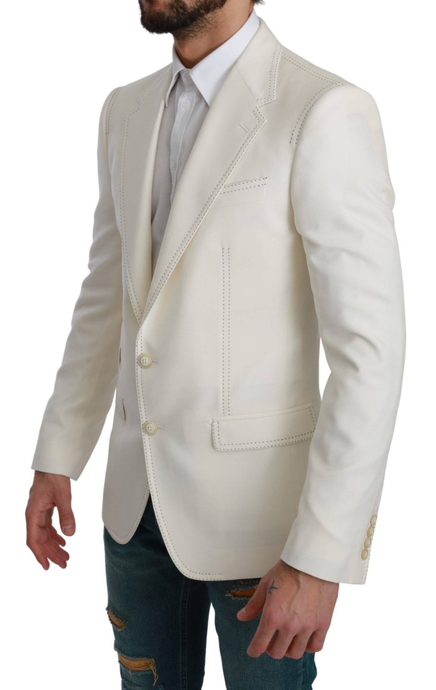 Dolce &amp; Gabbana Elegant Slim Fit Virgin Wool Blazer