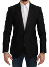 Dolce & Gabbana Elegant Black Polka Dotted Wool Blend Blazer