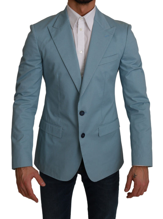 Dolce &amp; Gabbana Elegant Blue Fantasy Pattern Blazer