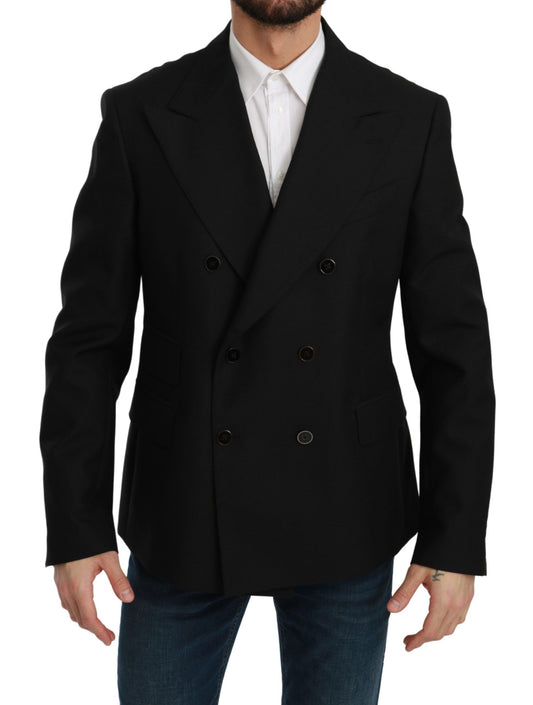 Dolce &amp; Gabbana Elegant Black Slim Fit Formel Blazer