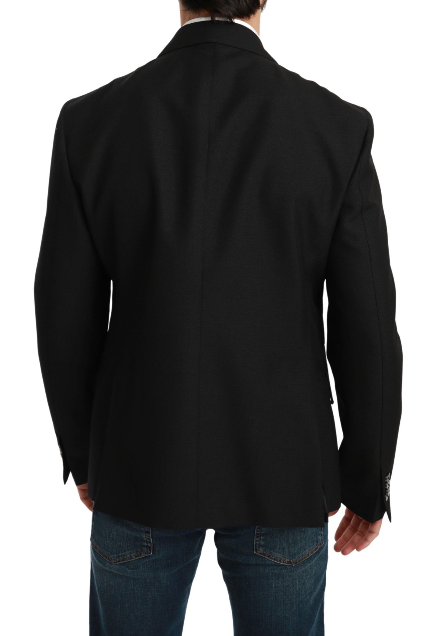 Dolce &amp; Gabbana Elegant Black Slim Fit Formel Blazer