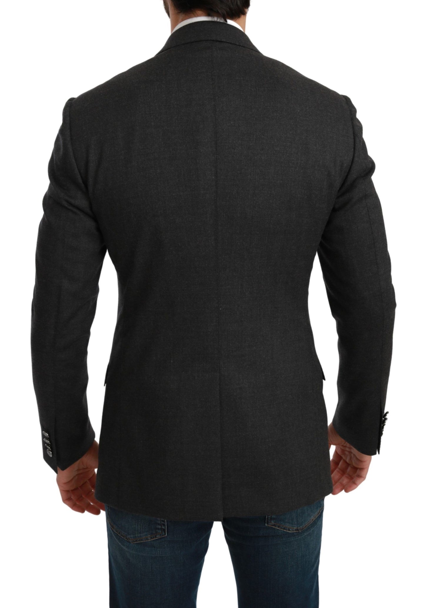 Dolce &amp; Gabbana Elegant Grey Slim Fit Formel Blazer