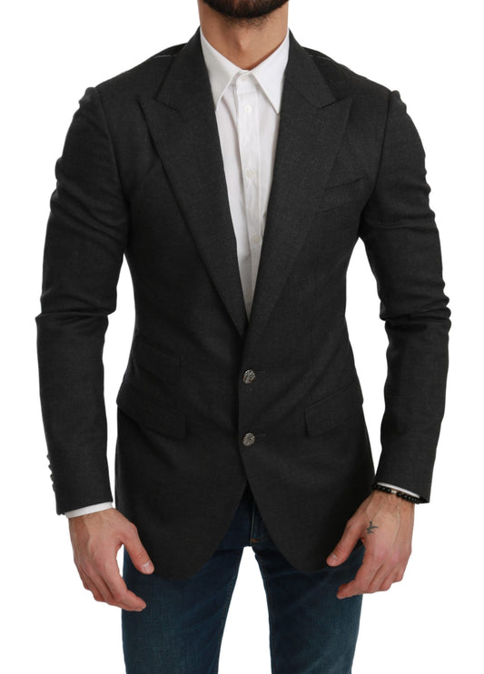 Dolce &amp; Gabbana Elegant Grey Slim Fit Formel Blazer