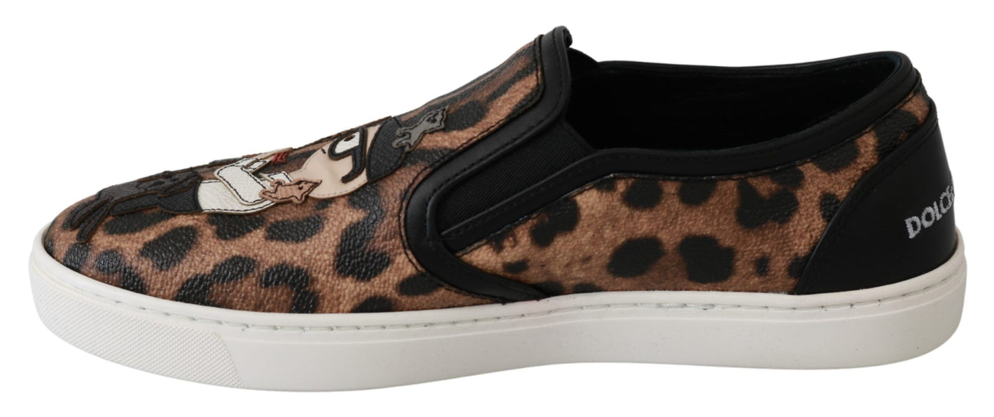 Dolce &amp; Gabbana Chic Leopard Print Loafers for elegant komfort