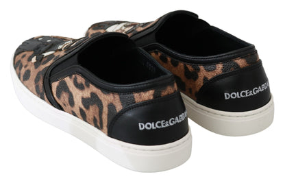 Dolce &amp; Gabbana Chic Leopard Print Loafers for elegant komfort