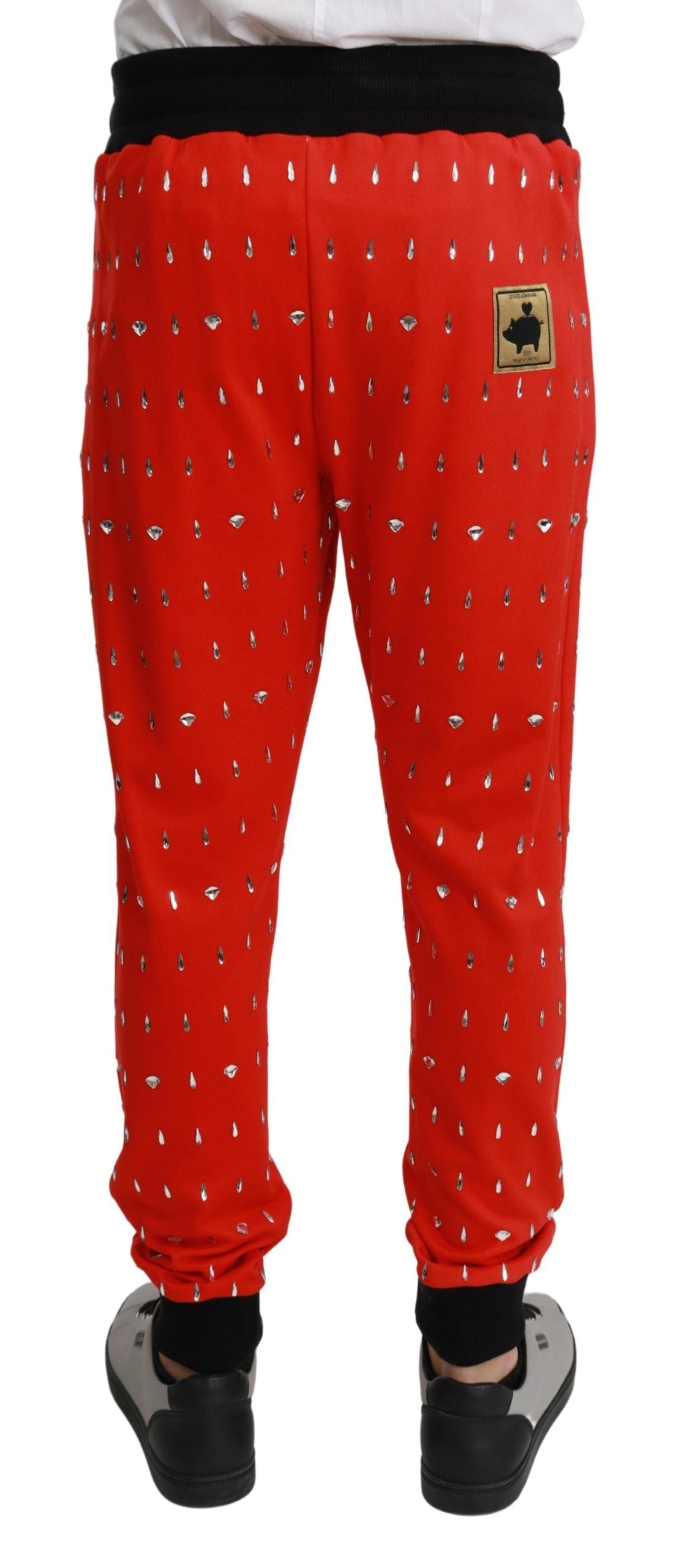 Dolce &amp; Gabbana Chic rød sparegris print joggingbukser