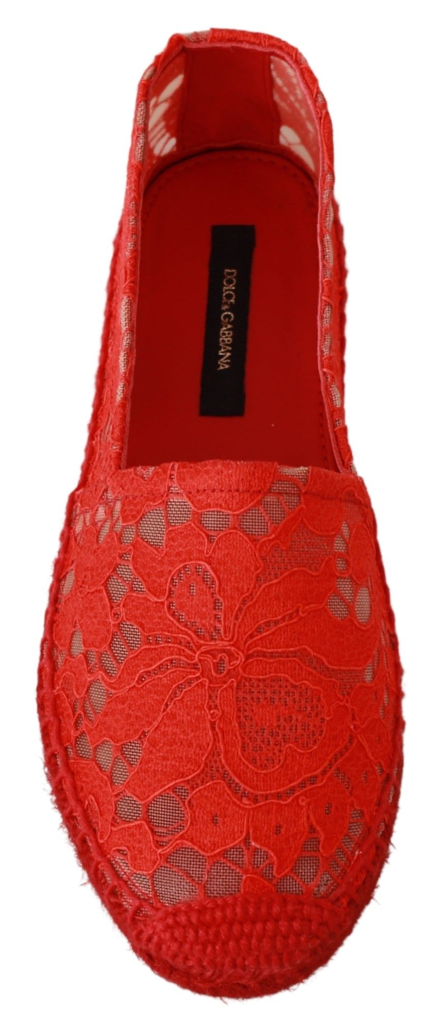 Dolce &amp; Gabbana Red Viscose Espadrilles Flade Sko