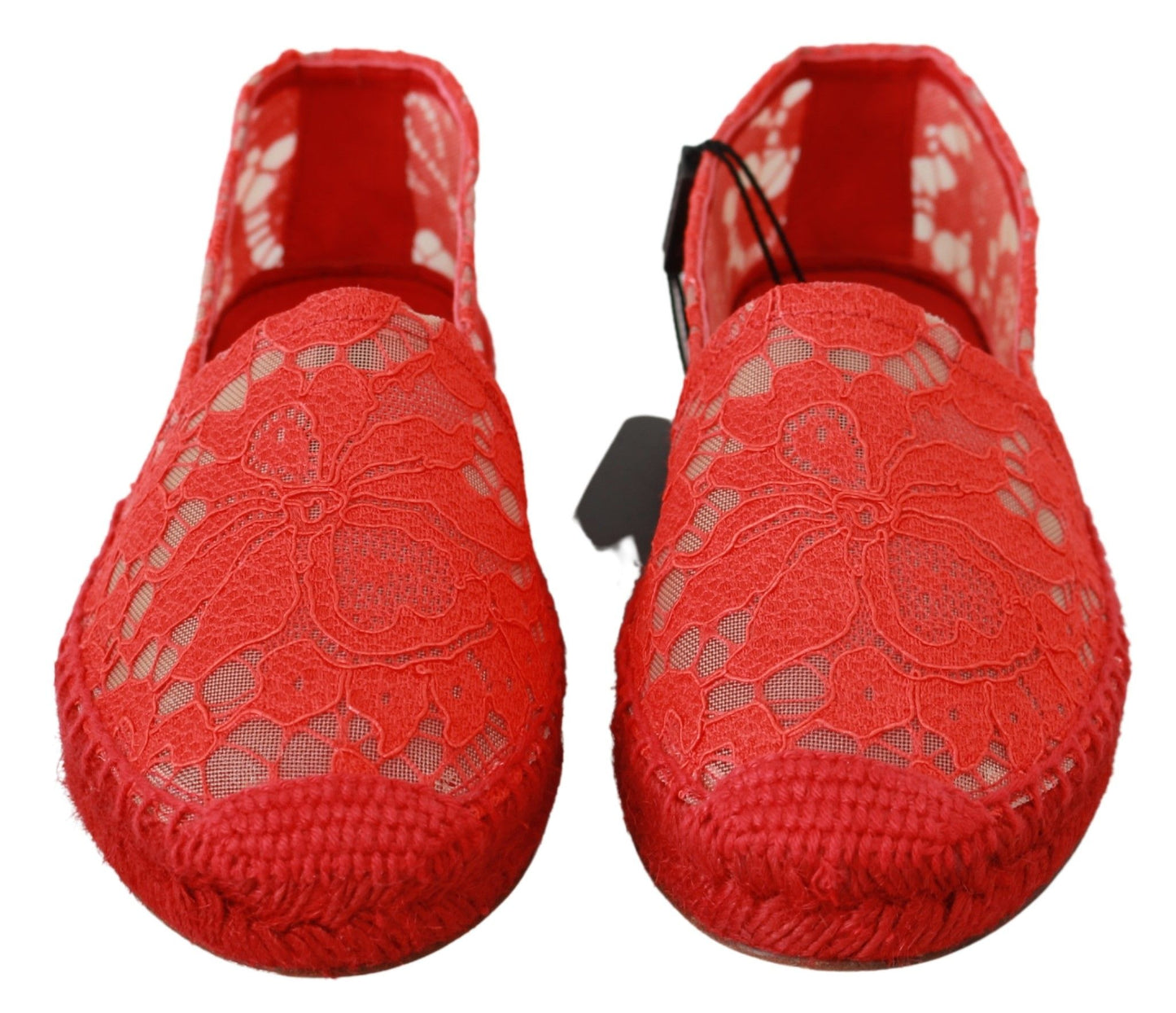 Dolce &amp; Gabbana Red Viscose Espadrilles Flade Sko