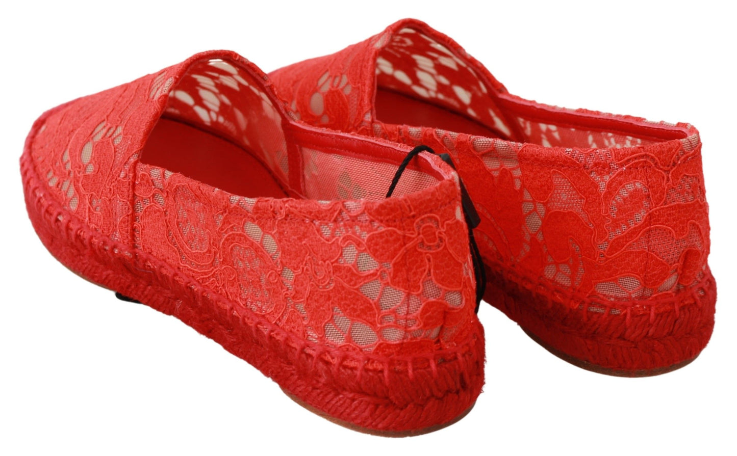 Dolce &amp; Gabbana Red Viscose Espadrilles Flade Sko