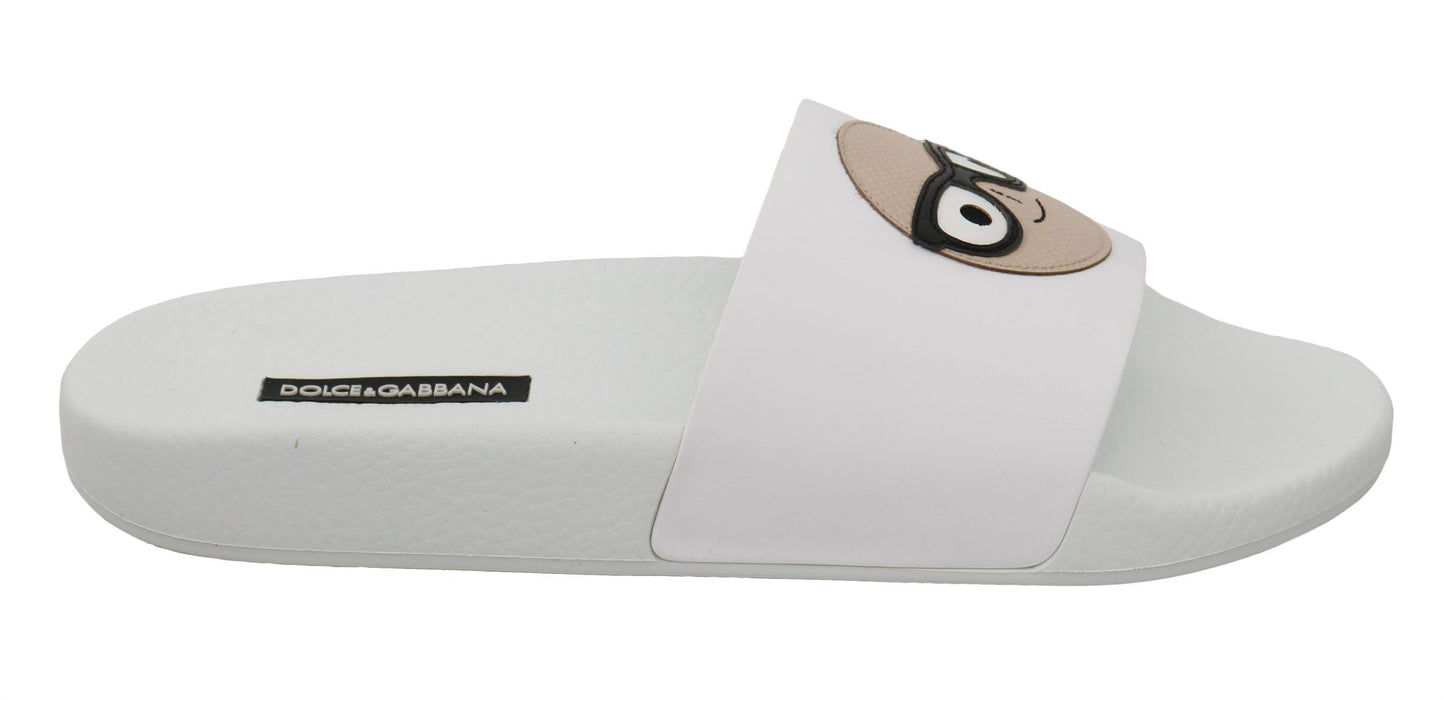 Dolce &amp; Gabbana Chic White Slide Sandaler - Luksus sommerfodtøj