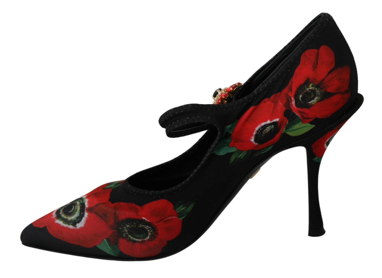 Dolce &amp; Gabbana Floral Mary Janes Pumps med krystaldetaljer