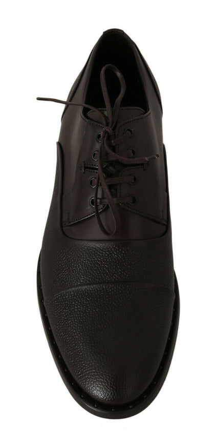 Dolce & Gabbana Elegant Brown Leather Formal Lace-ups