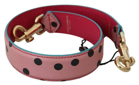 Dolce &amp; Gabbana Elegant Pink polka-prikket læder skulderrem