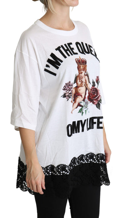 Dolce &amp; Gabbana Elegant Hvid T-shirt i Bomuldsblanding
