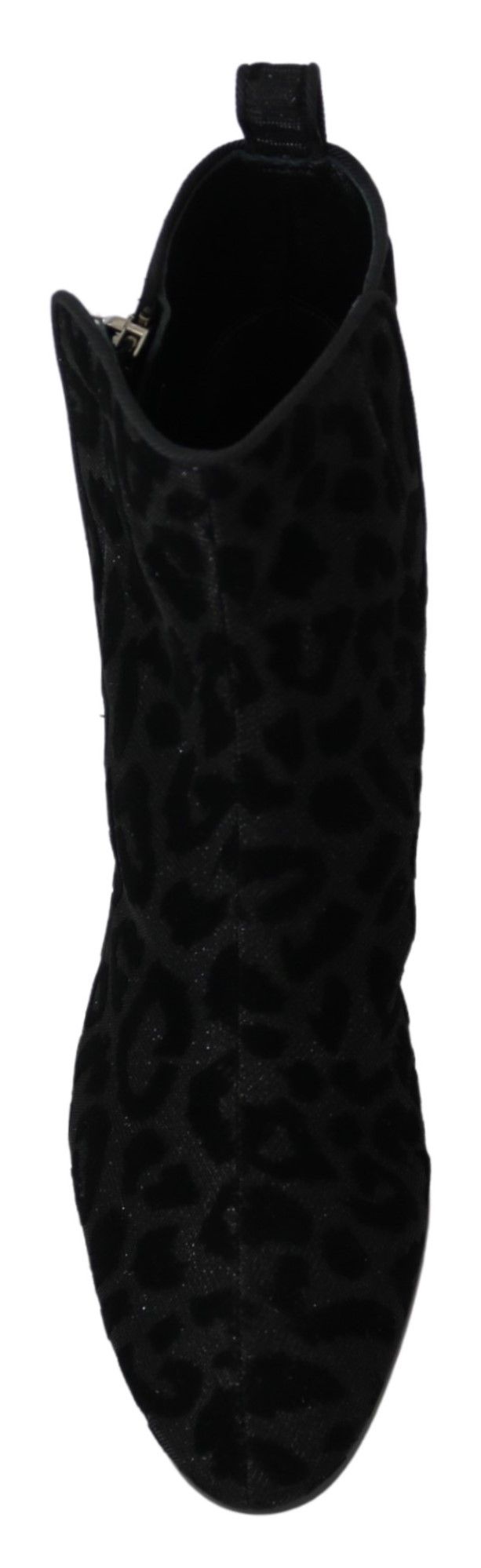 Dolce &amp; Gabbana Elegant, sort leopardprint, korte støvler