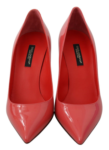 Dolce &amp; Gabbana Elegante Mørkelyserøde Pumps i Laklæder