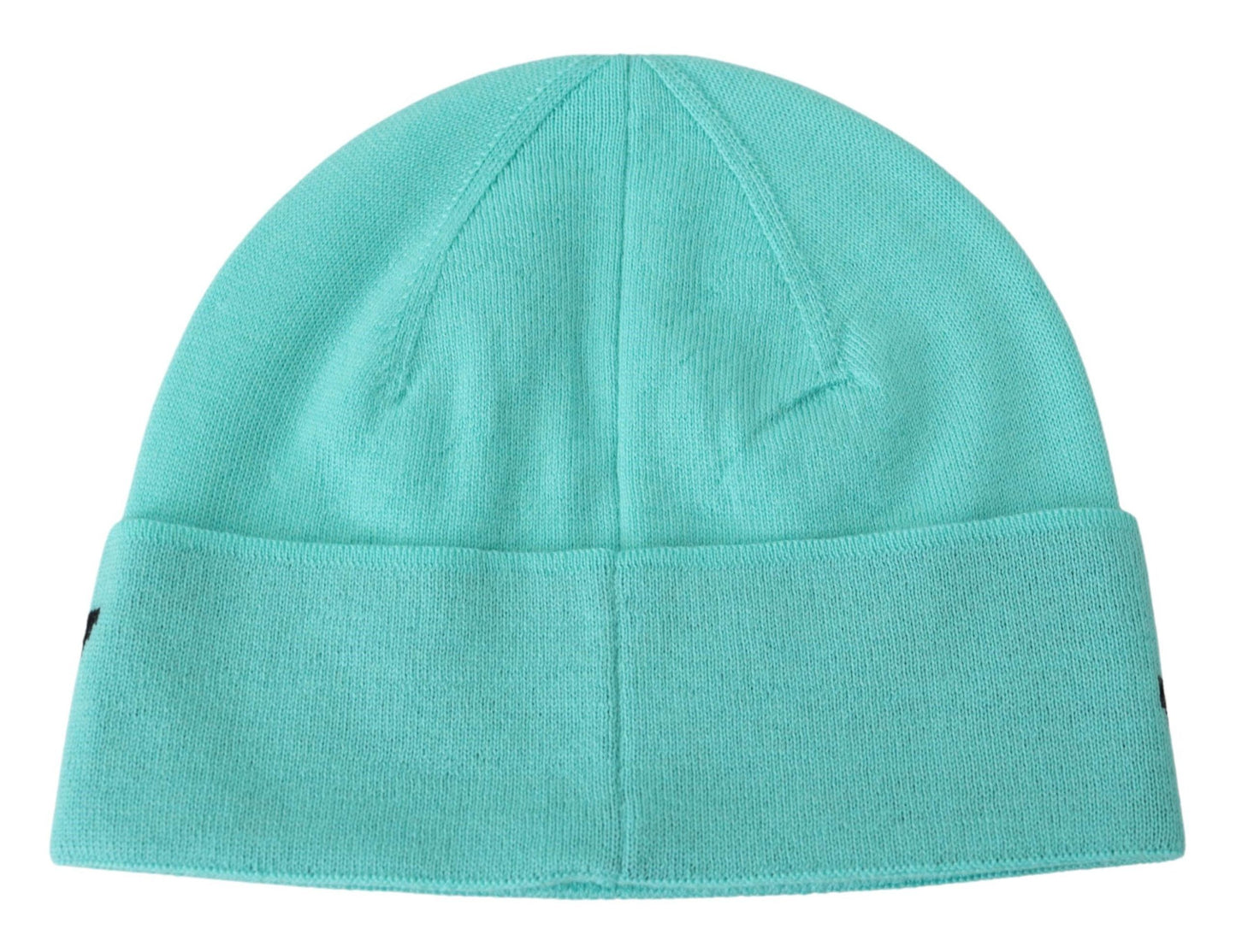 Givenchy Aquamarine Green Wool Beanie med signaturlogo