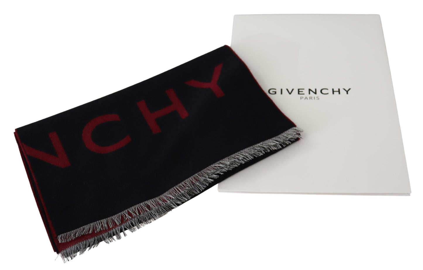 Givenchy Elegant unisex uldsilkeblend tørklæde