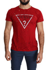 Guess Radiant Red Bomuld T-shirt perfekt til hverdagsstil