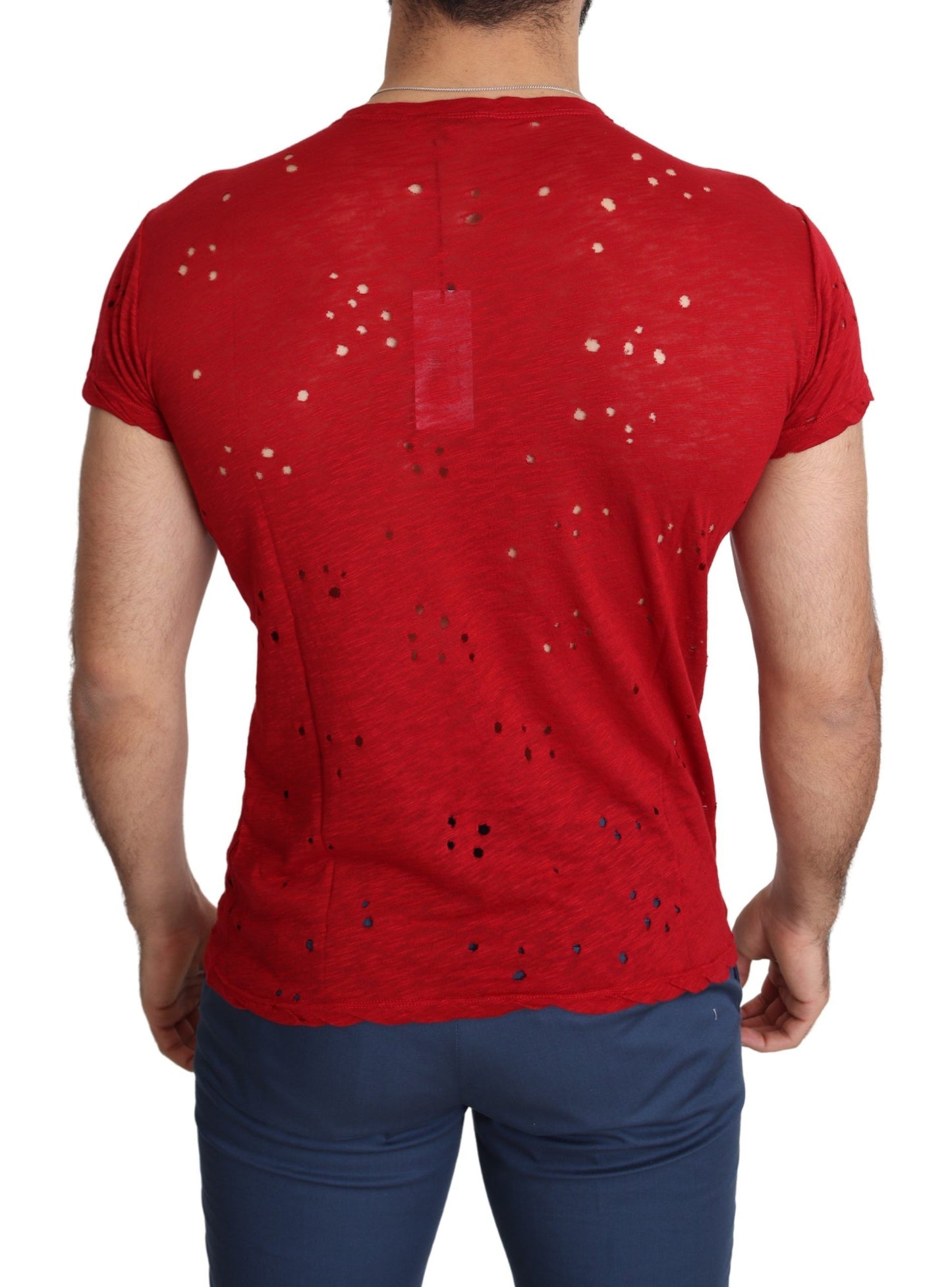 Guess Radiant Red Bomuld T-shirt perfekt til hverdagsstil