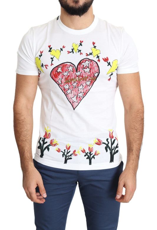 Dolce &amp; Gabbana Chic Saint Valentine T-shirt med rund hals