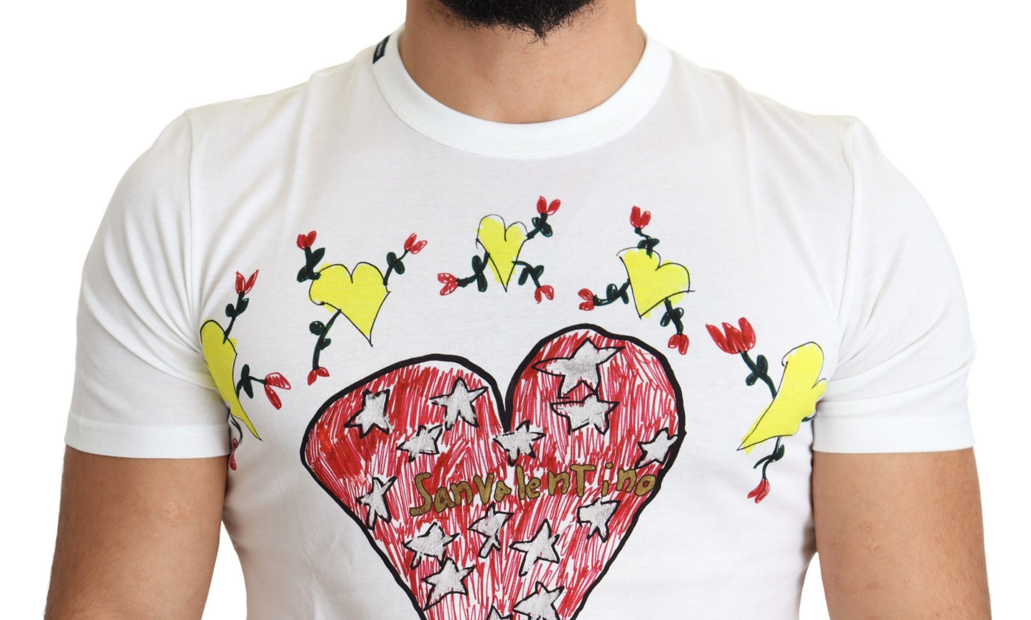 Dolce &amp; Gabbana Chic Saint Valentine T-shirt med rund hals