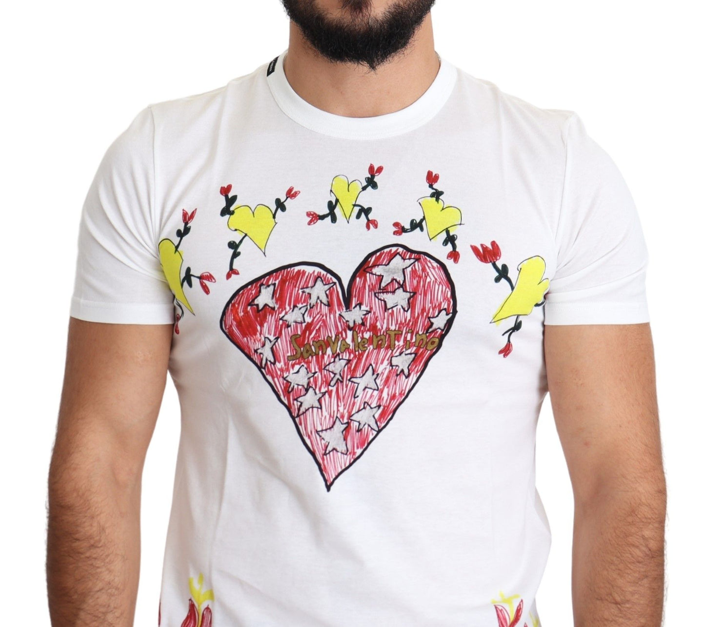 Dolce &amp; Gabbana Chic Saint Valentine T-shirt med rund hals