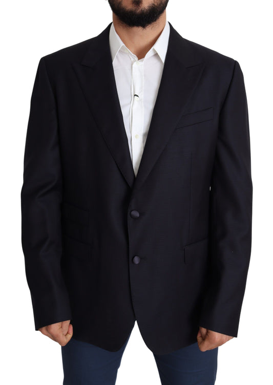 Dolce &amp; Gabbana Elegant Black Virgin Wool herreblazer