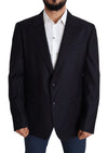 Dolce & Gabbana Elegant Black Virgin Wool herreblazer