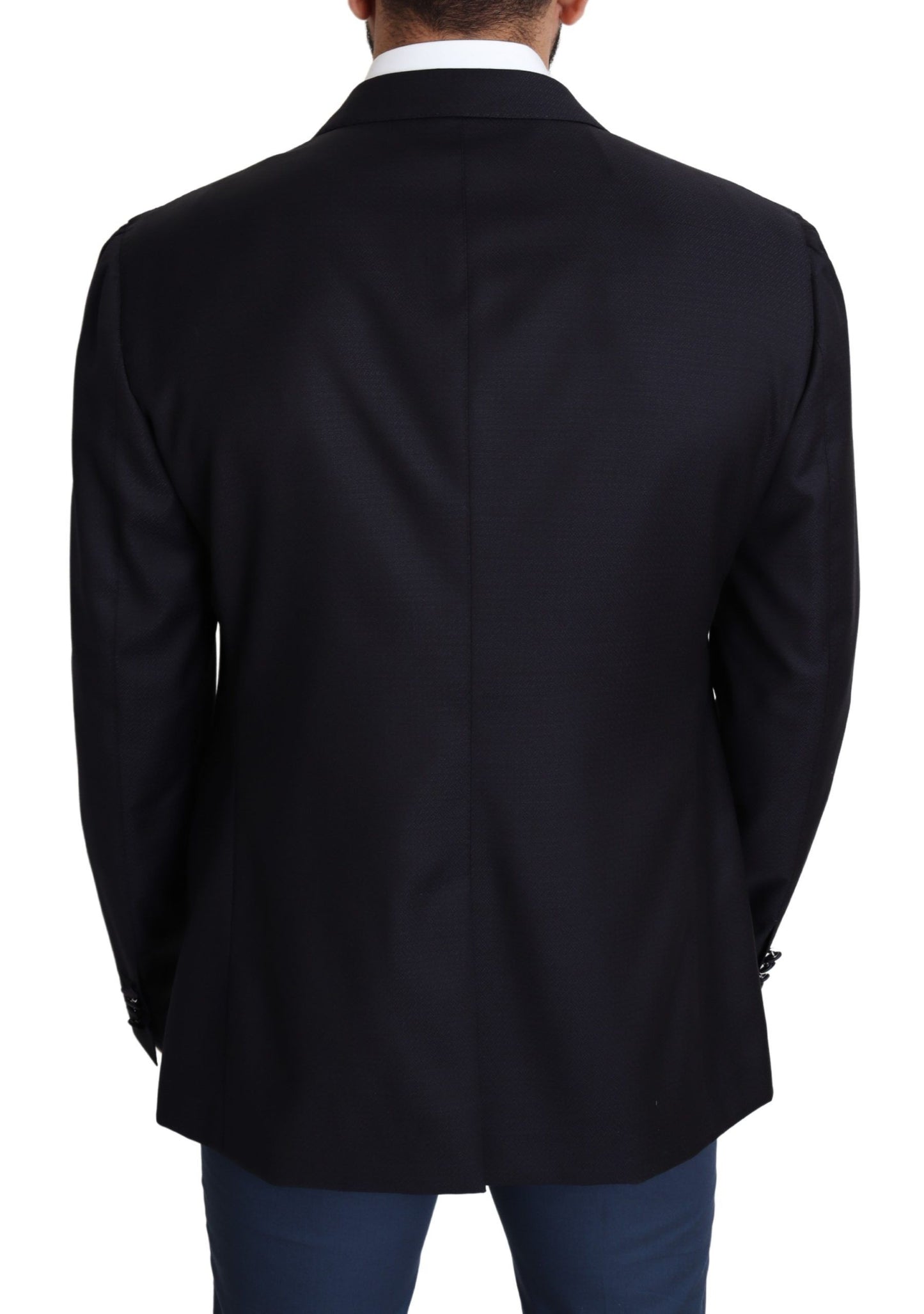 Dolce &amp; Gabbana Elegant Black Virgin Wool herreblazer