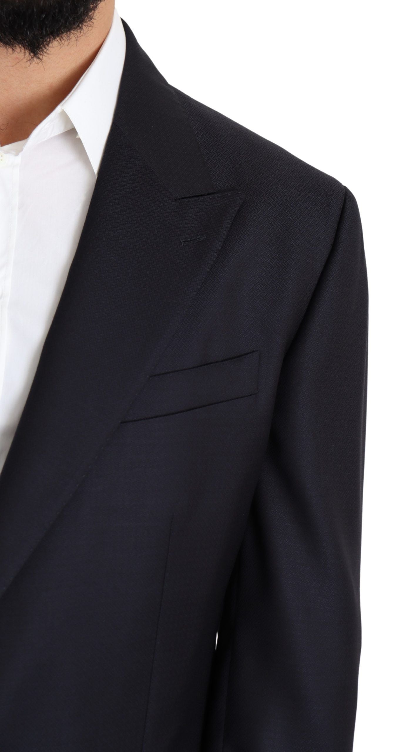 Dolce &amp; Gabbana Elegant Black Virgin Wool herreblazer