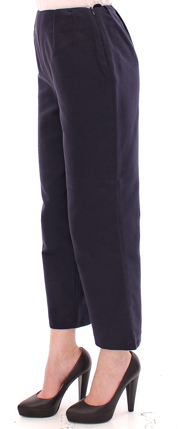 Andrea Incontri Chic Cropped Blue Pants - Udsøgt håndværk