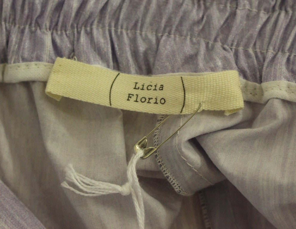 Licia Florio Elegant lilla viskoseshorts - lynlås i siden